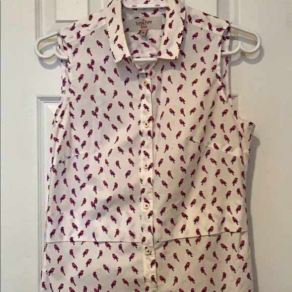 Sleeveless button-down blouse - Picture 3 of 5